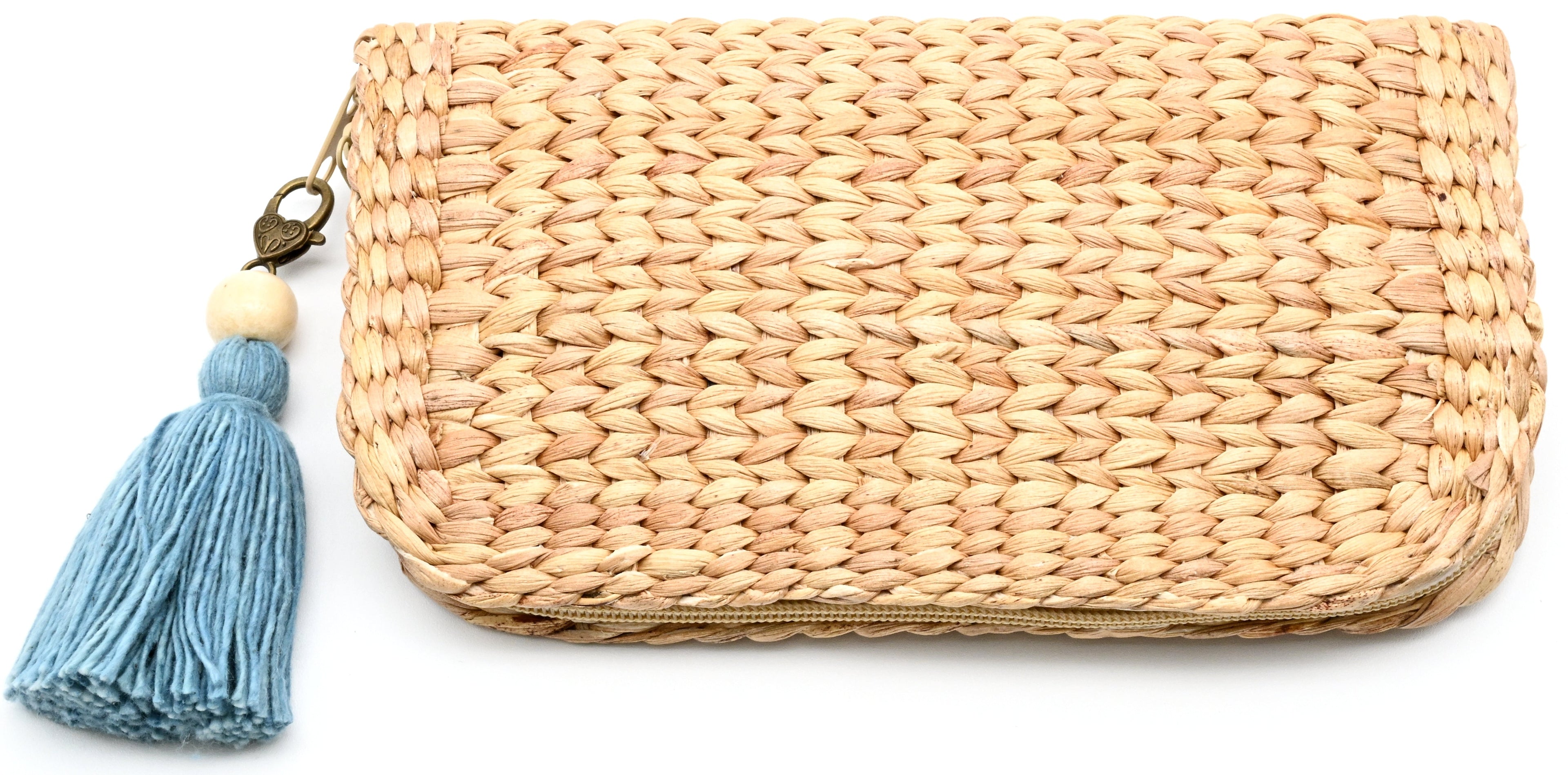 Water Hyacinth — Clutch with Silk Tassel