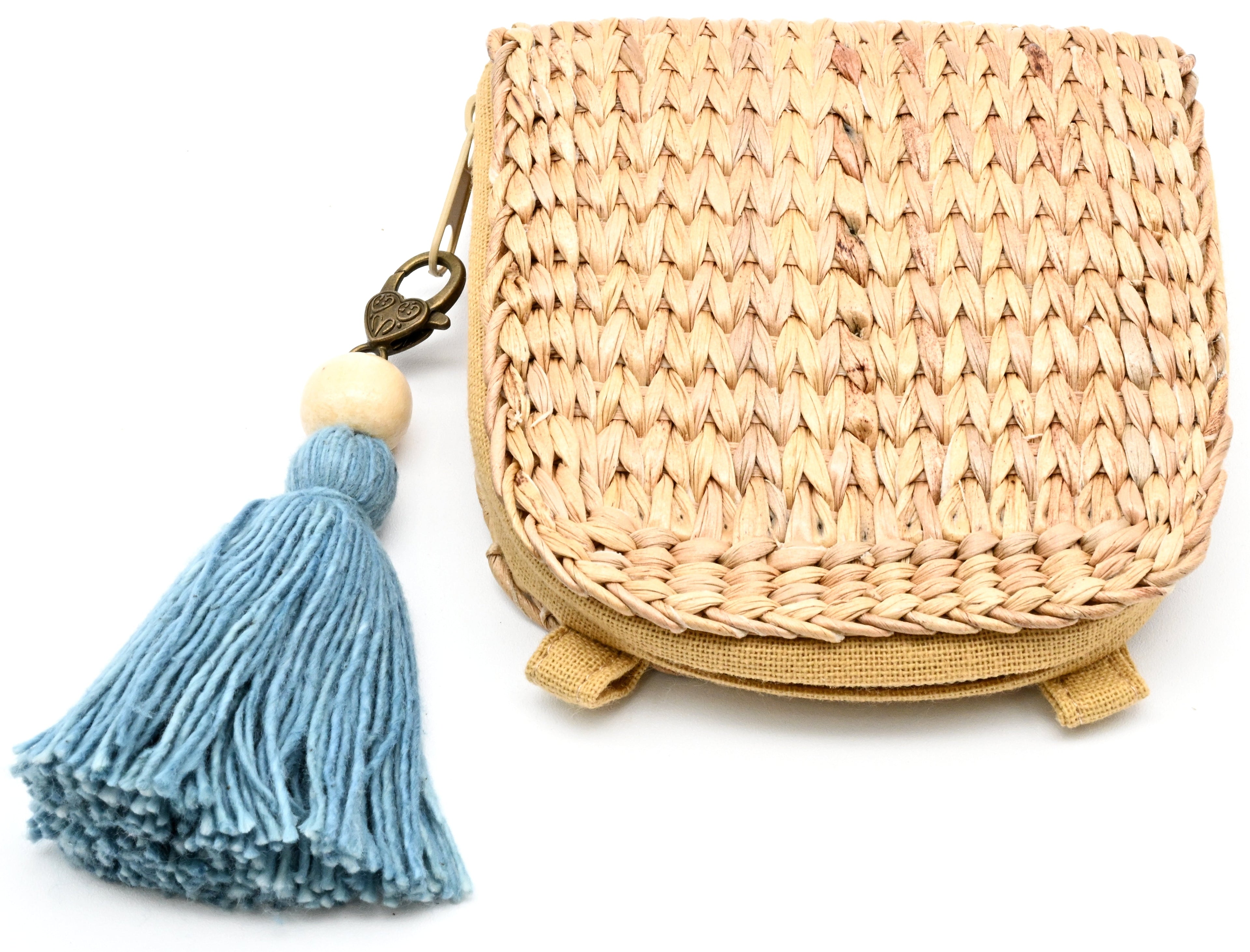 Water Hyacinth — Money Pouch with Silk Tassel