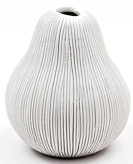 1398W7 GUGU PEAR S-Handcrafted Porcelain Bud Vase