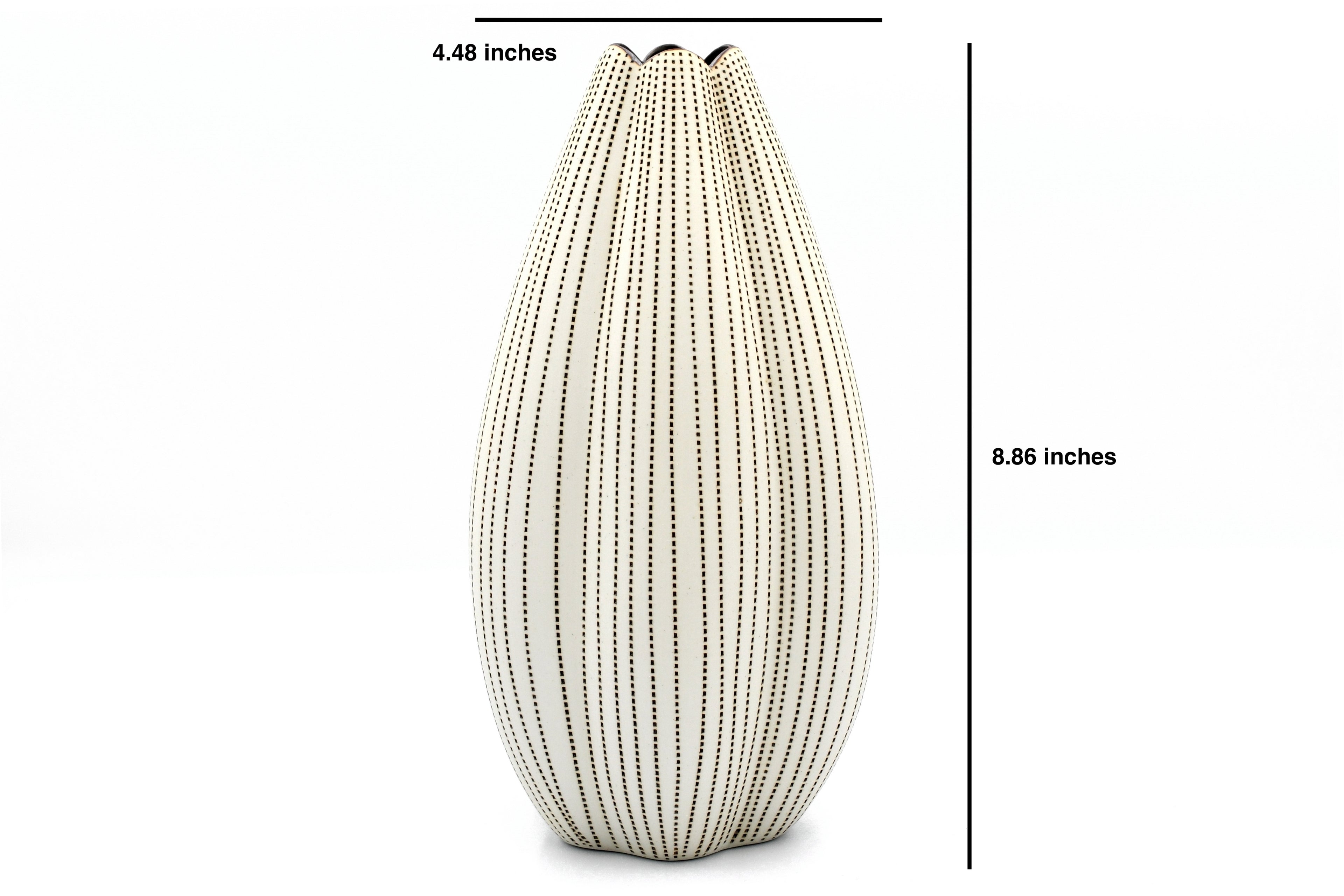 1266W23 Champa L-Handcrafted Porcelain Vase