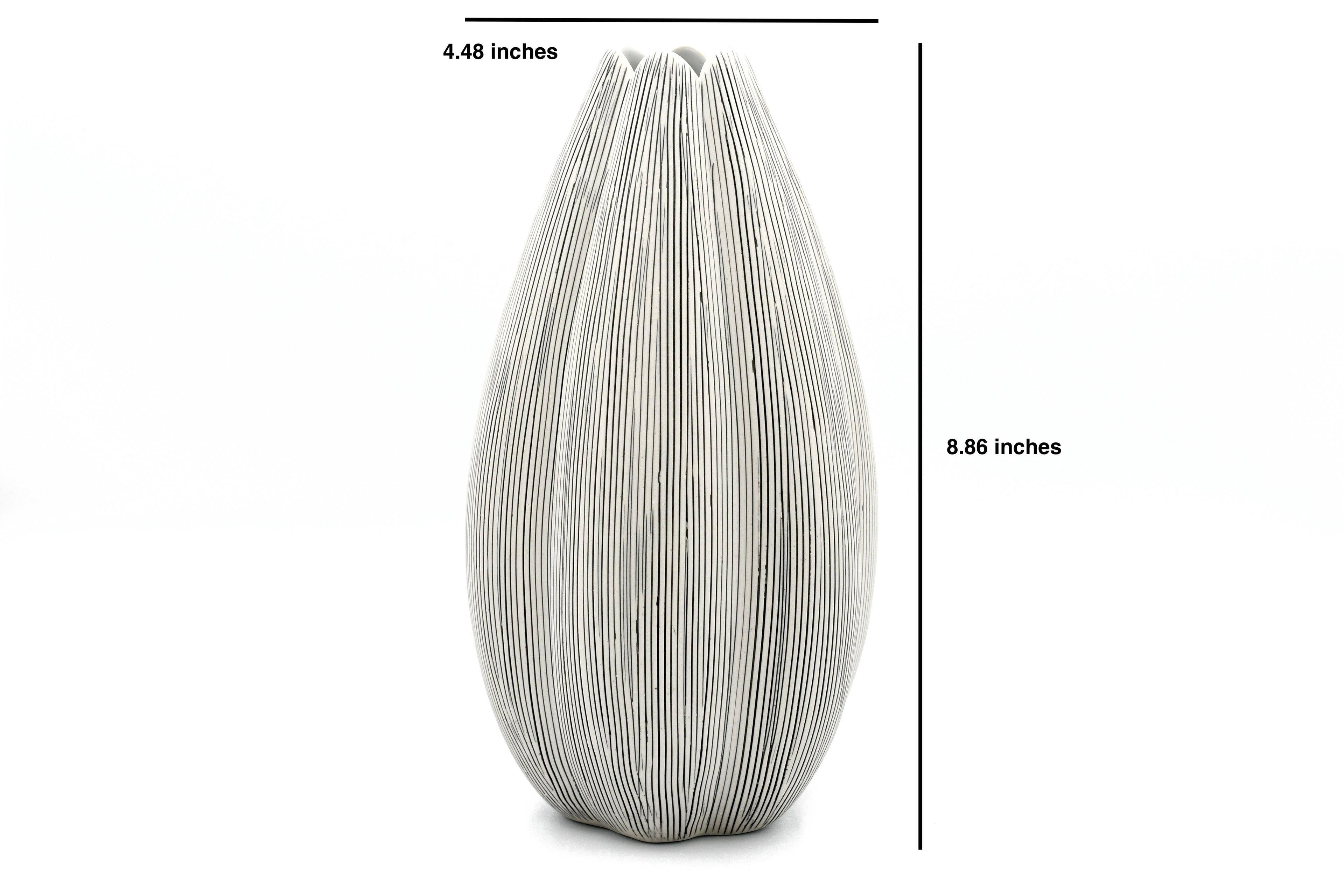 1266W7 Champa L-Handcrafted Porcelain Vase