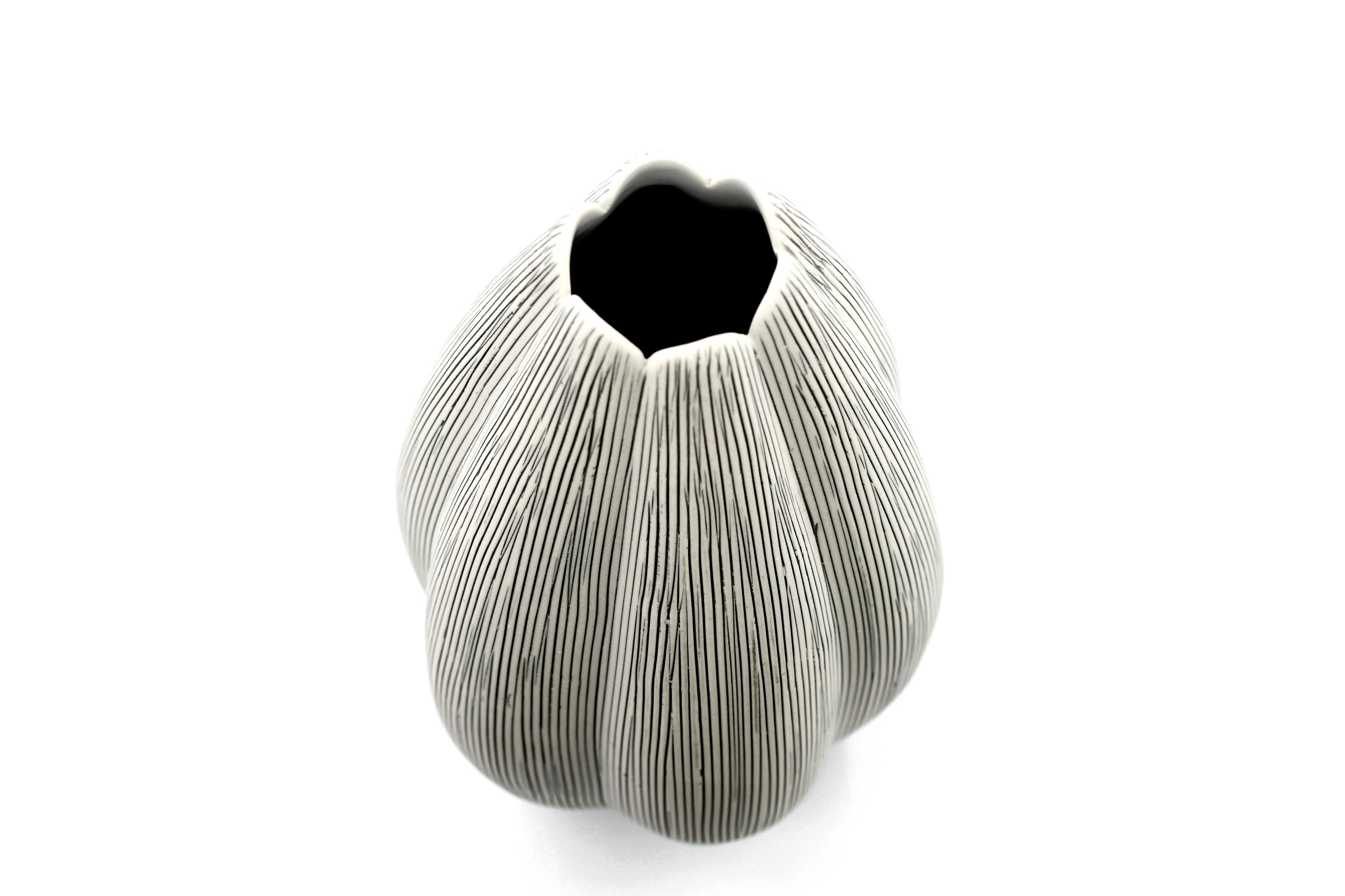 1266W7 Champa L-Handcrafted Porcelain Vase