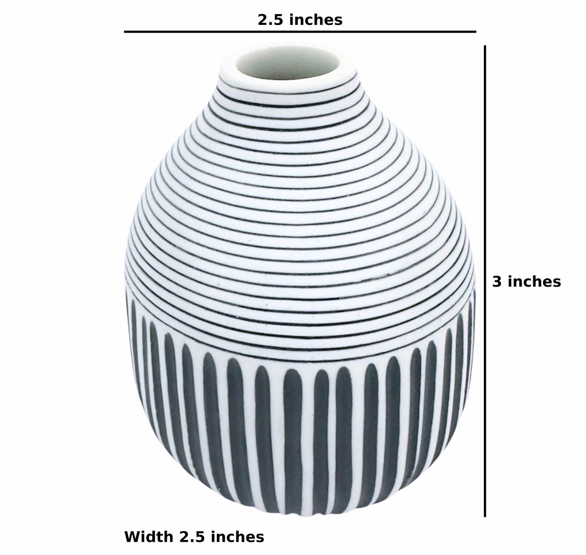 432W12BLUE ADAM MINI M - Handcrafted Porcelain Bud Vase