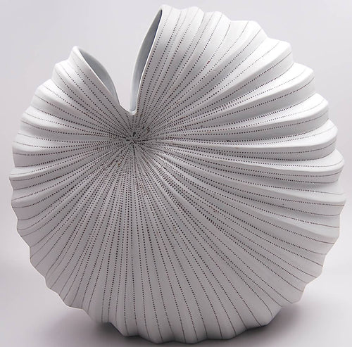 1278W23 Palm L-Handcrafted Porcelain Vase