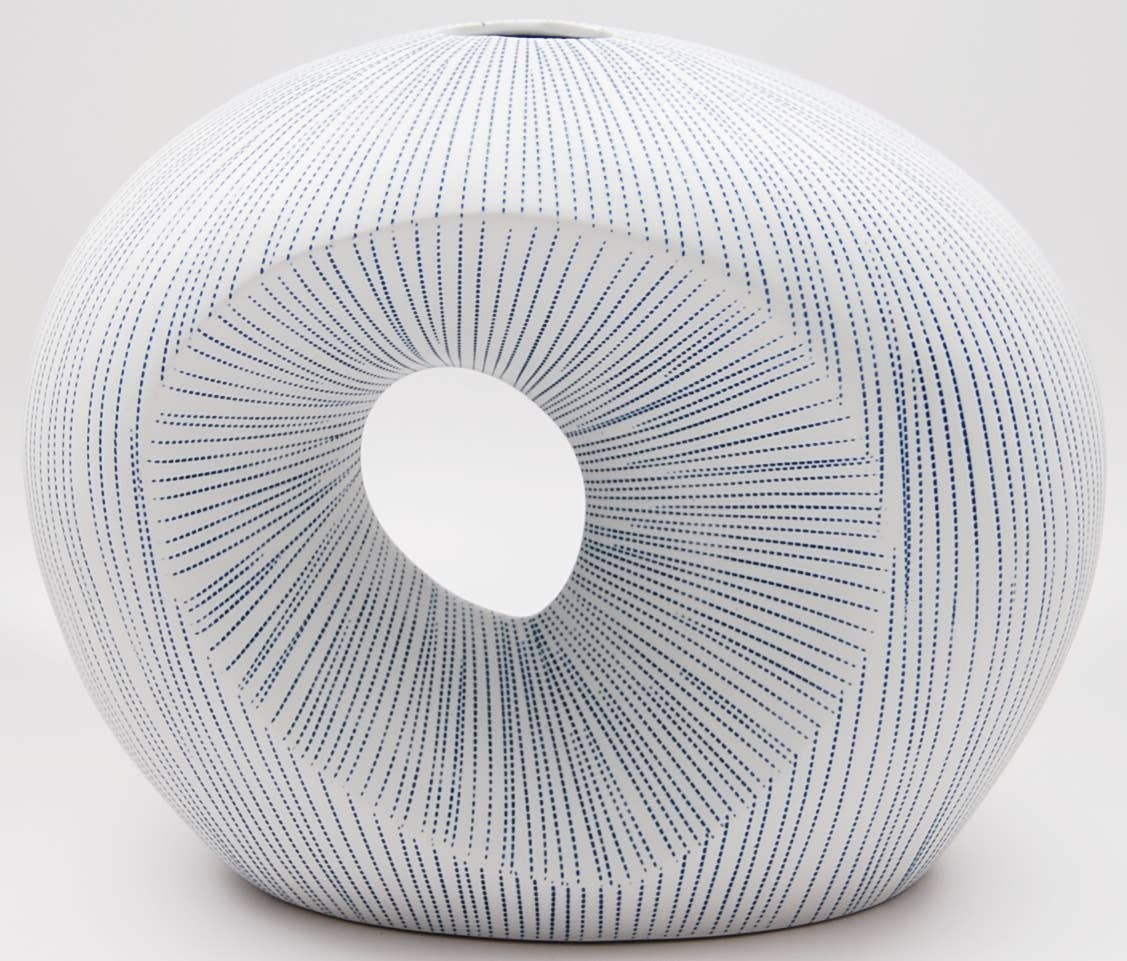 1274W26 ARTURA SHORT-Handcrafted Porcelain Vase