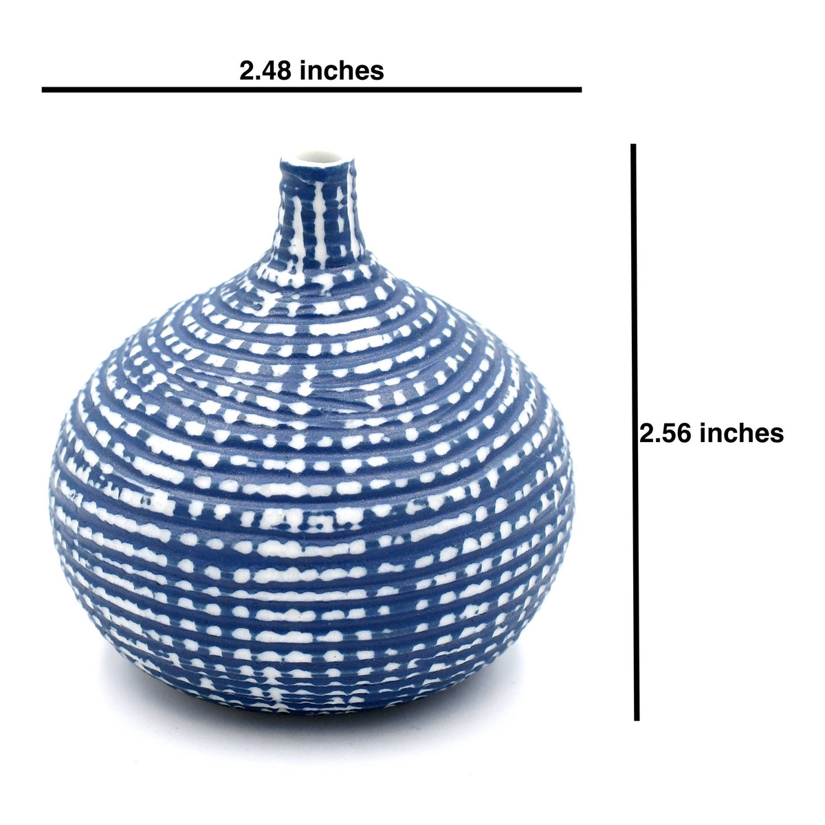 192W21BLUE CONGO TINY S-Handcrafted Porcelain Bud Vase