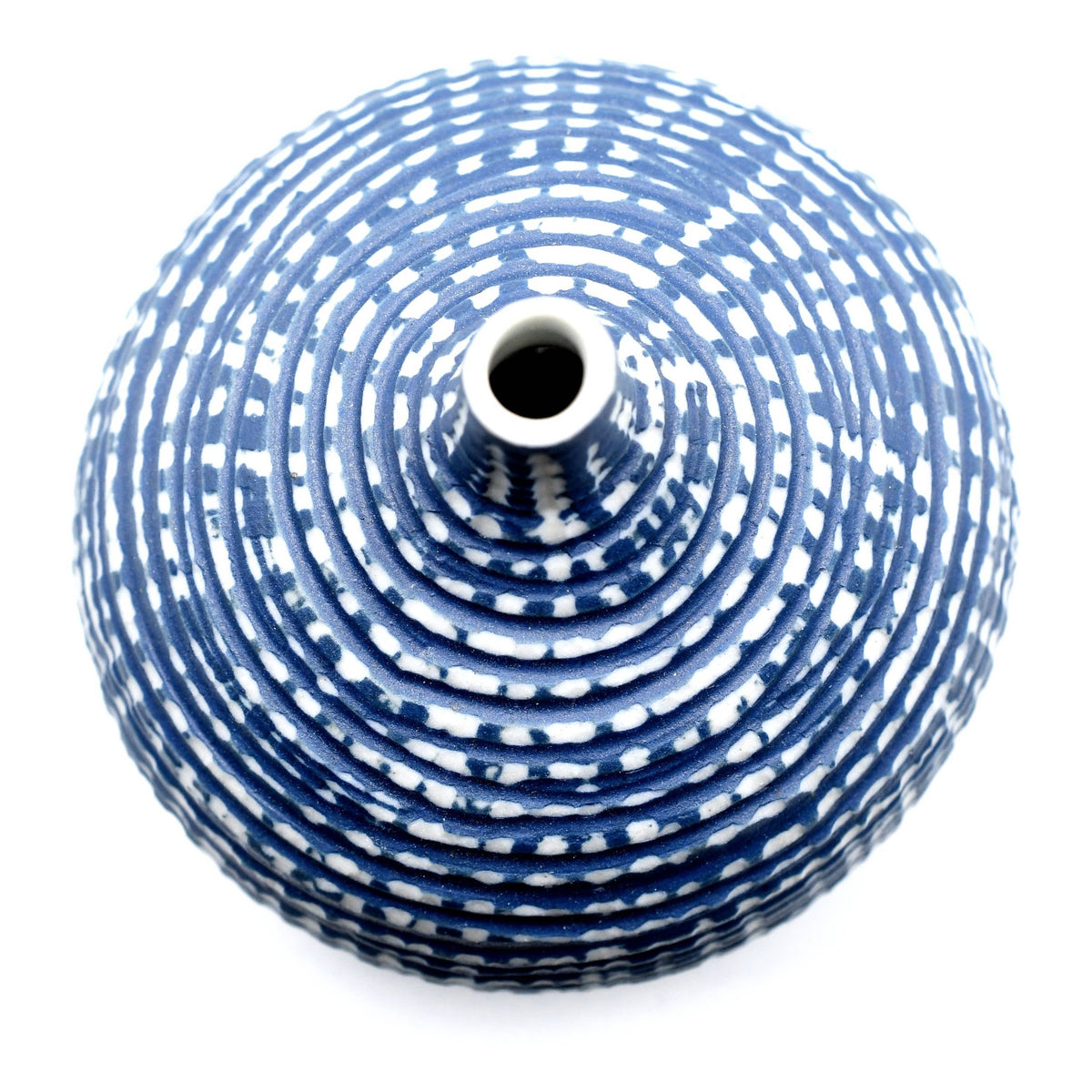 192W21BLUE CONGO TINY S-Handcrafted Porcelain Bud Vase