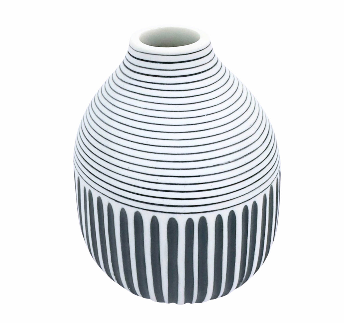 432W12BLUE ADAM MINI M - Handcrafted Porcelain Bud Vase