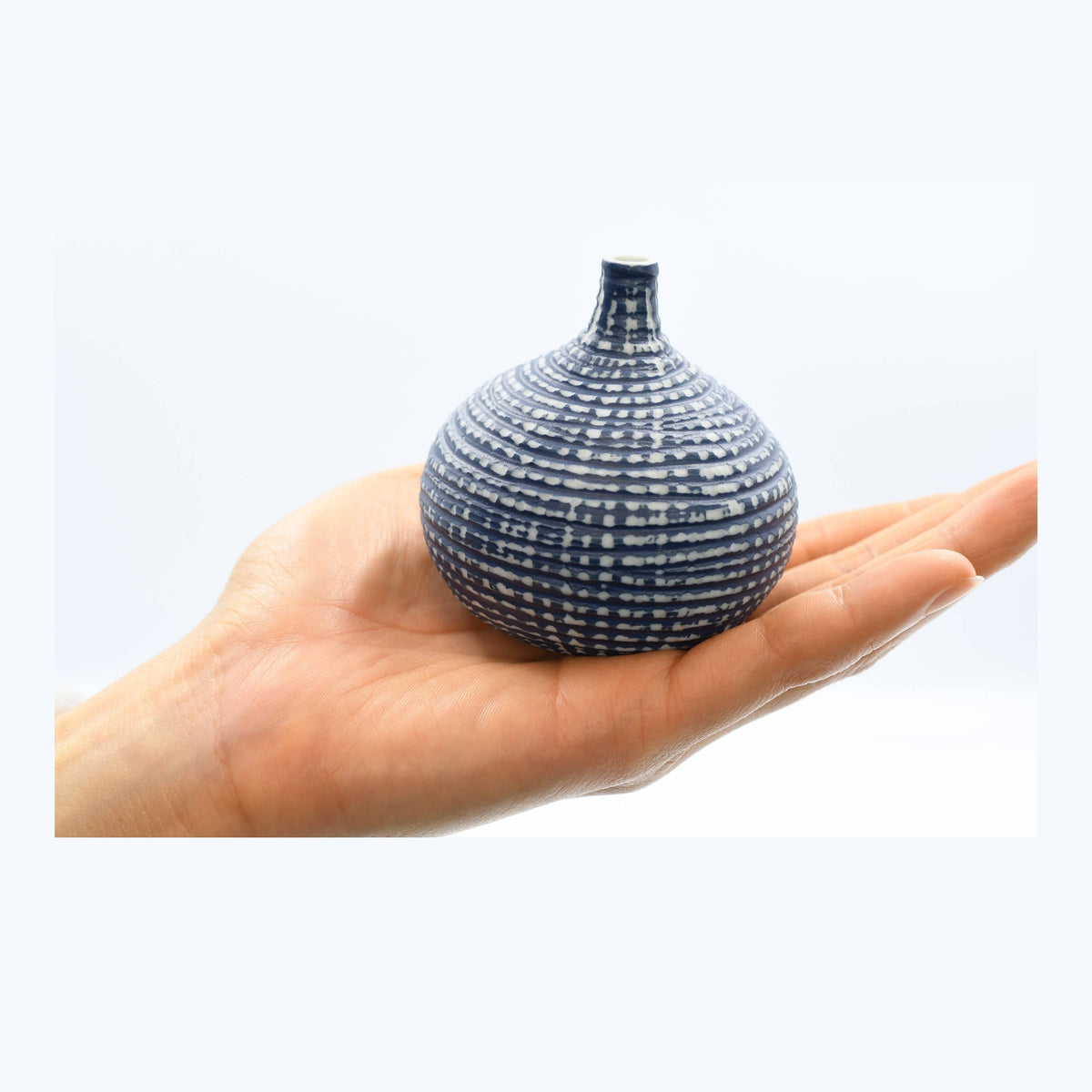 192W21BLUE CONGO TINY S-Handcrafted Porcelain Bud Vase