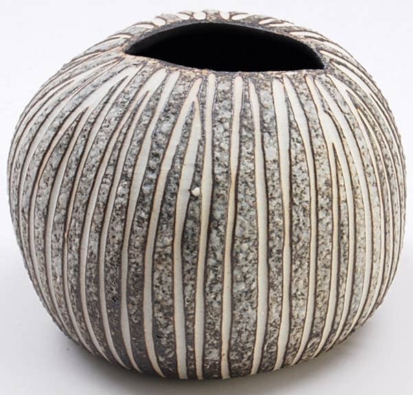 157W16 PEBBLE L-Handcrafted Porcelain Bud Vase