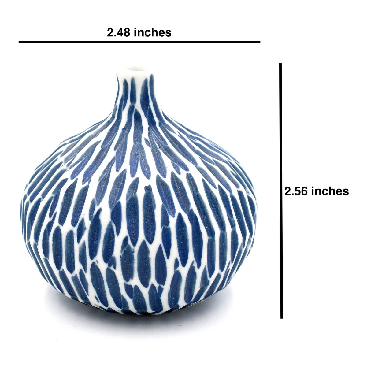 192W18BLUE CONGO TINY S-Handcrafted Porcelain Bud Vase