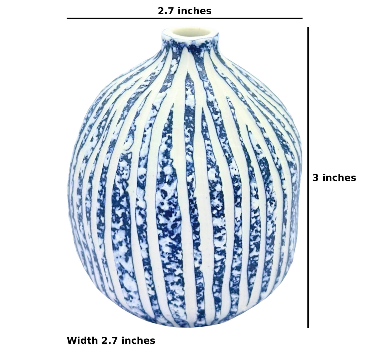 1415W16BLUE GUGU SAG S-Handcrafted Porcelain Bud Vase