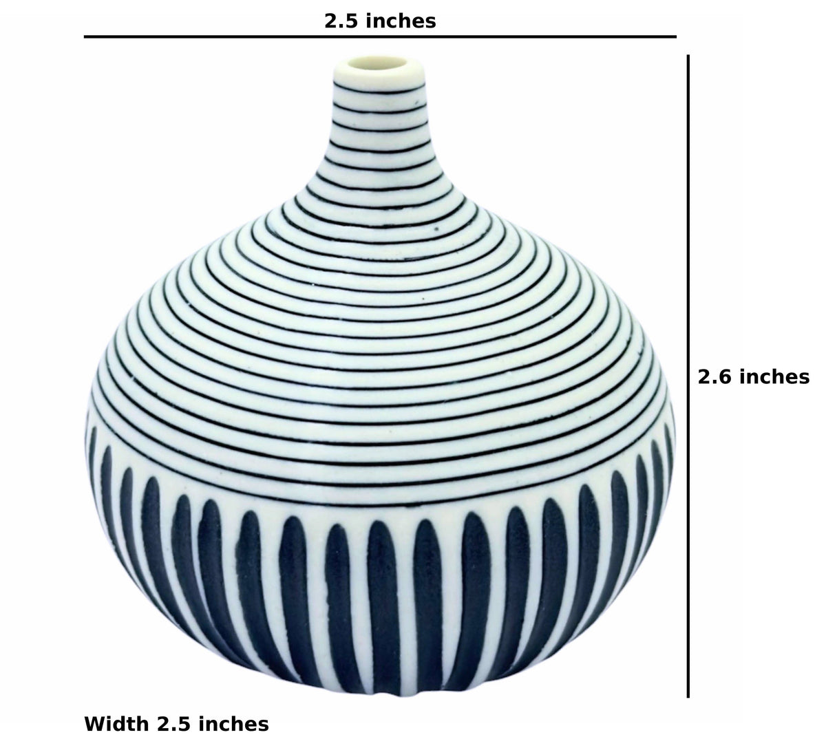 192W12BLUE CONGO TINY S-Handcrafted Porcelain Bud Vase