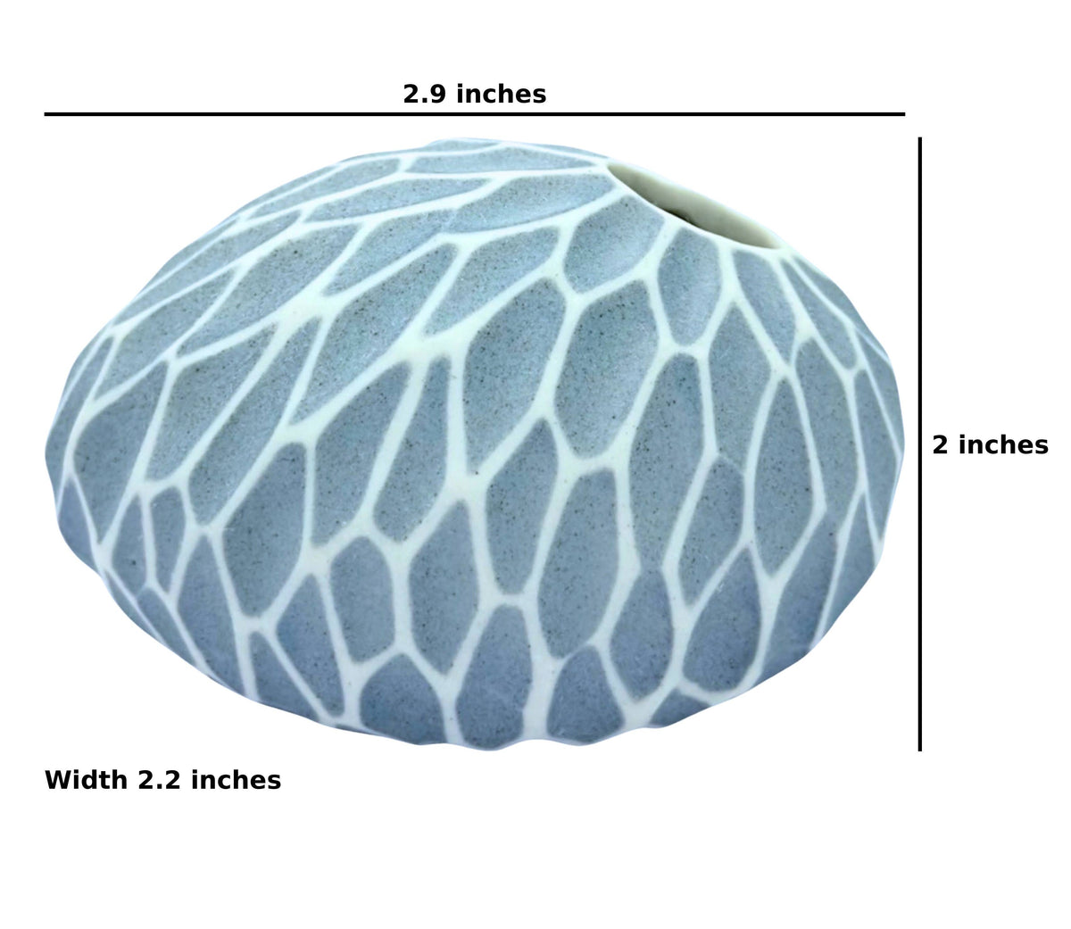 159BLUESN5 PEBBLE MINI S-Handcrafted Porcelain Bud Vase