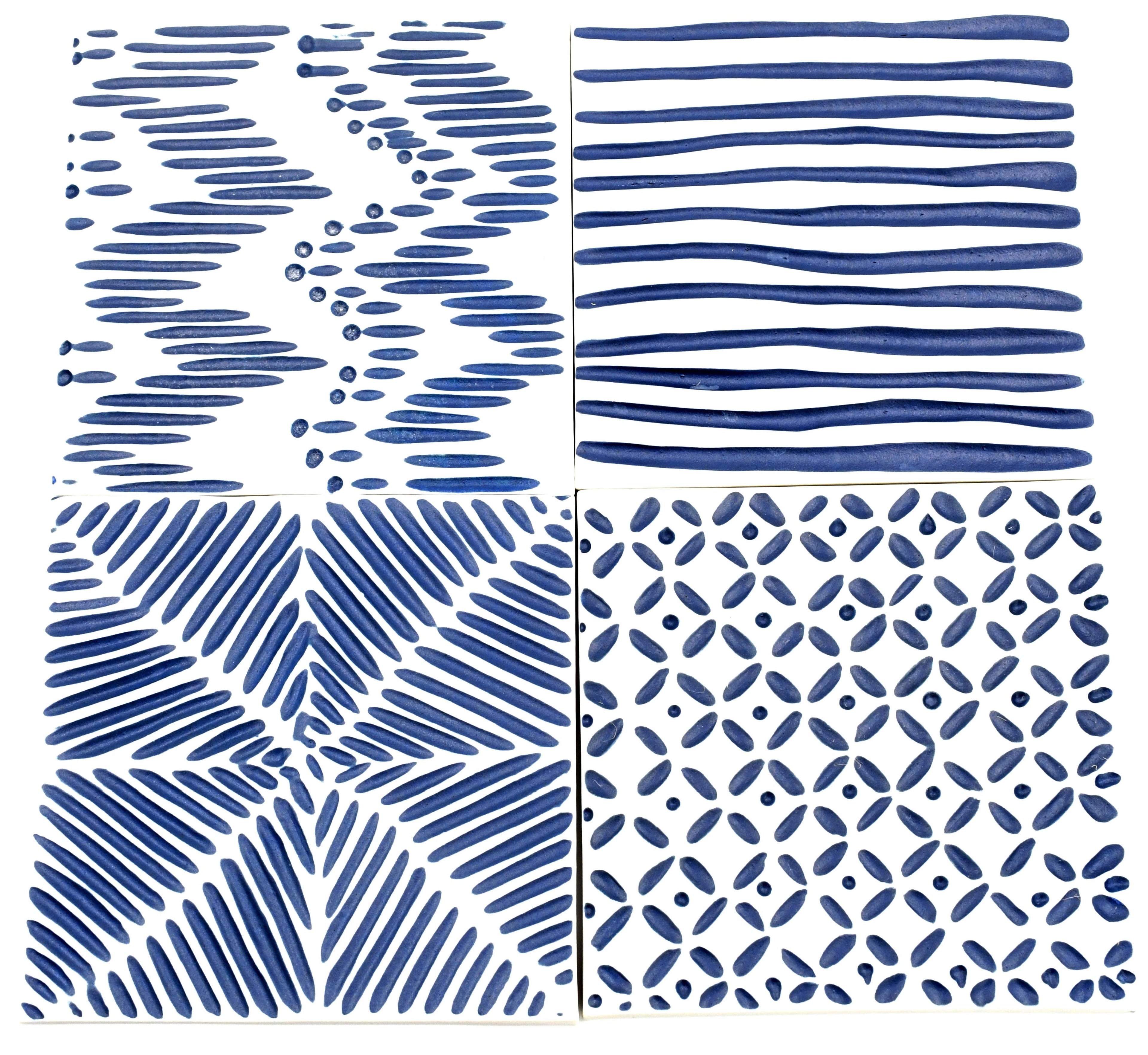 COASTER RHYTHM IN BLUE set of 4