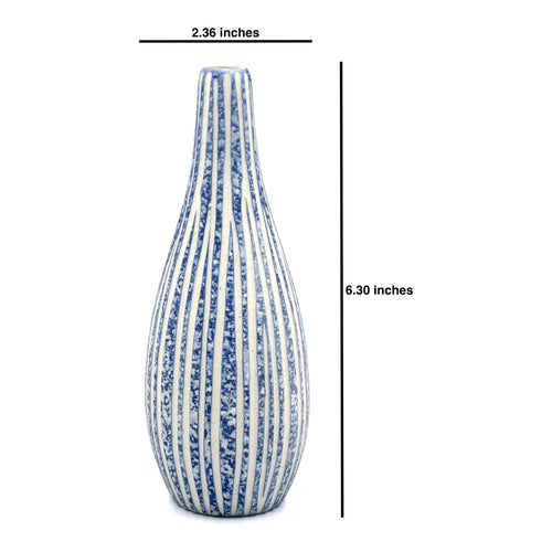 036W16BLUE MODO MINI-Handcrafted Porcelain Bud Vase