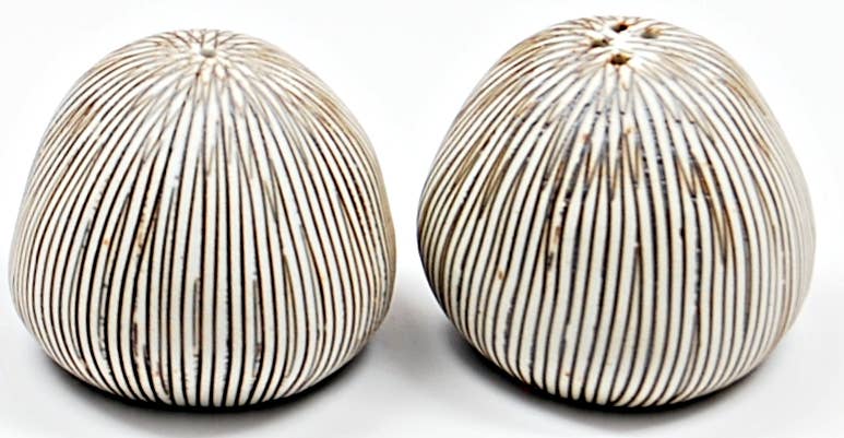 SP091W1 Pebble Handcrafted Porcelain Salt and Pepper Shaker Set