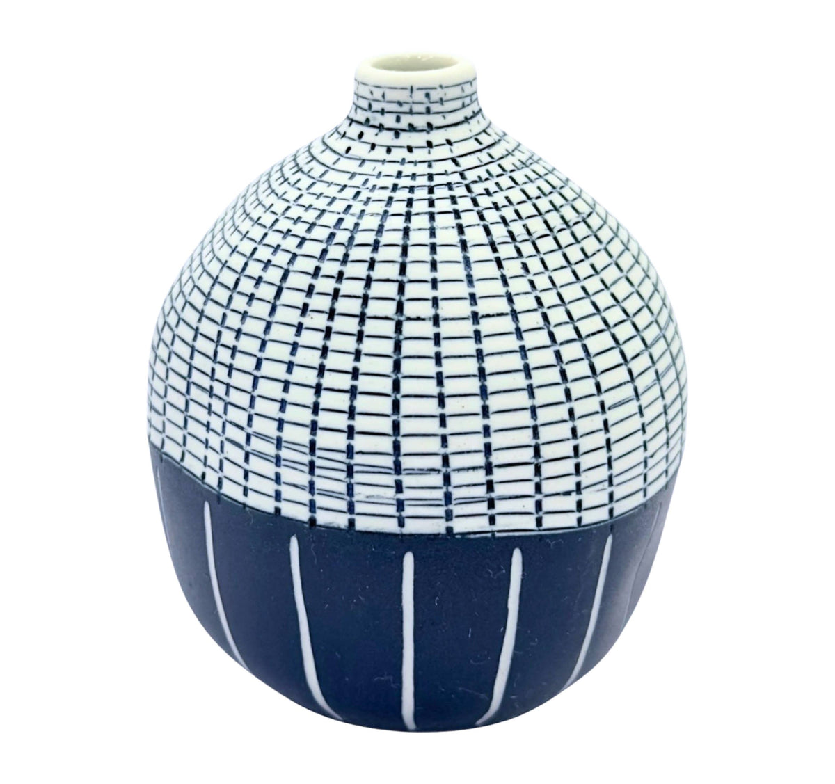 1415W71MIXBLUE GUGU SAG S-Handcrafted Porcelain Bud Vase