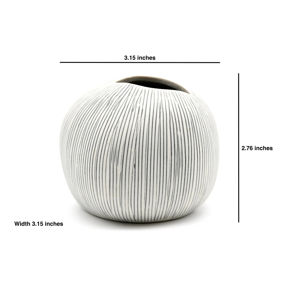 157W7 PEBBLE L-Handcrafted Porcelain Bud Vase