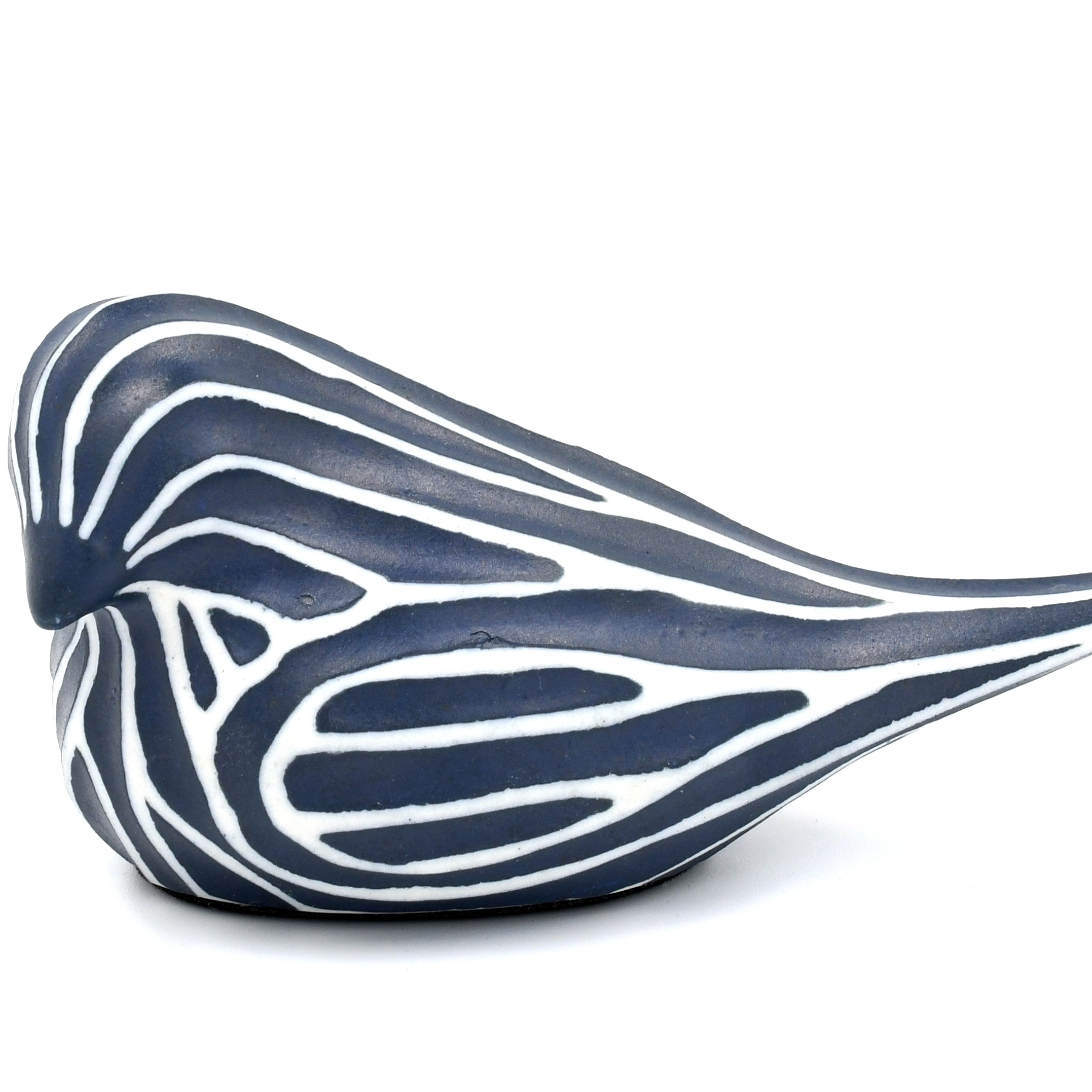 D301BL6-MINI BIRD-Porcelain Ceramic Sculpture Ornament