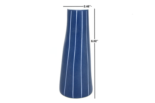 1160BLUE17 KOZA S-Handcrafted Porcelain Vase