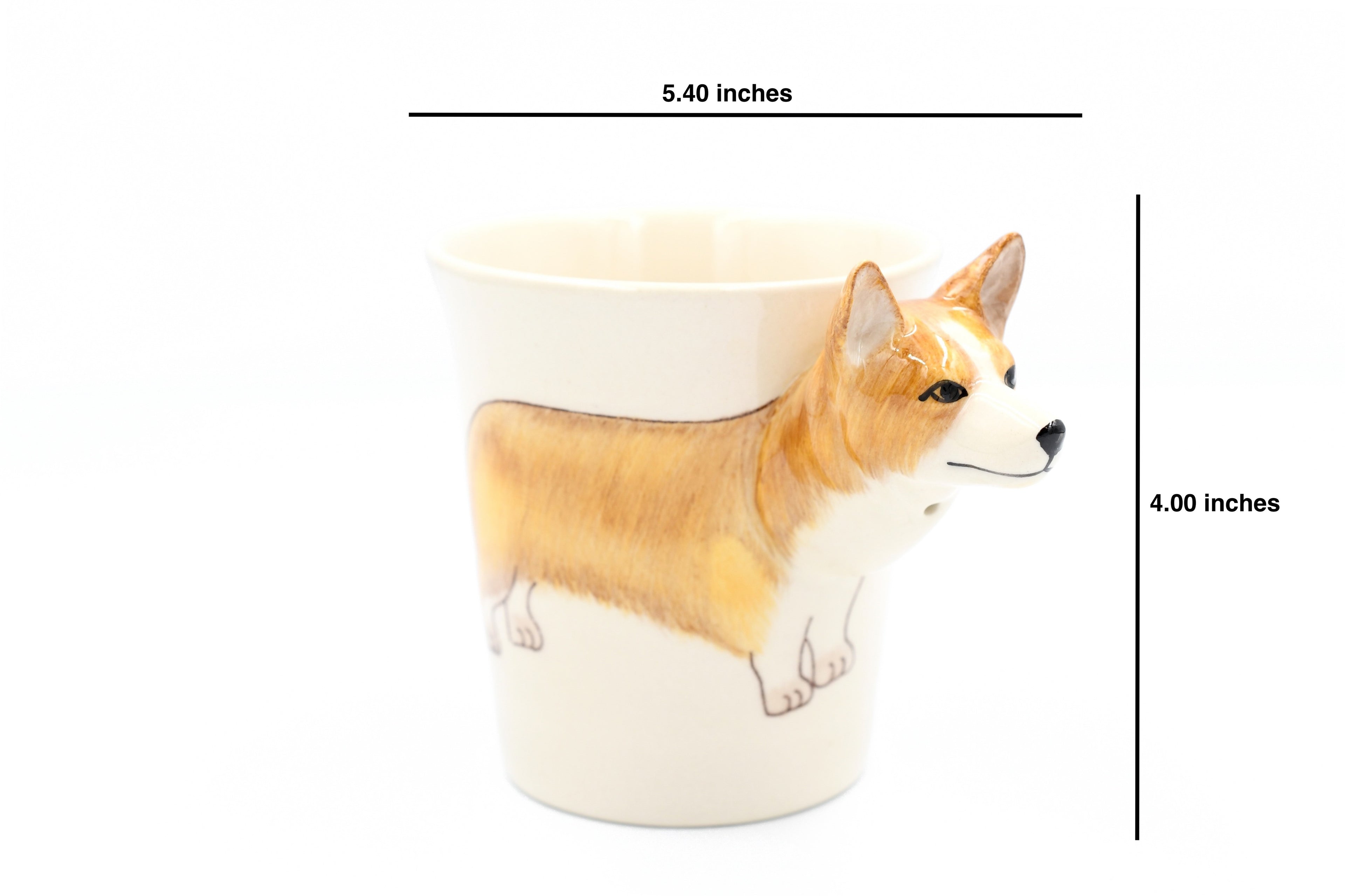 MUG16BROWN Corgi Brown mug 10 oz