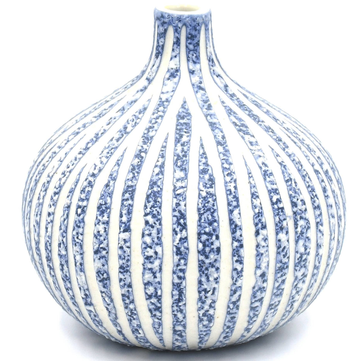 524W16BLUE CONGO TINY L-Handcrafted Porcelain Bud Vase