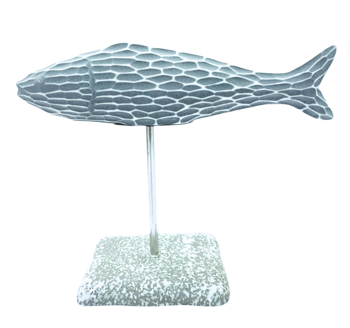 D040BLUESN5 ADRIANS S-Fish Porcelain Ceramic Sculpture