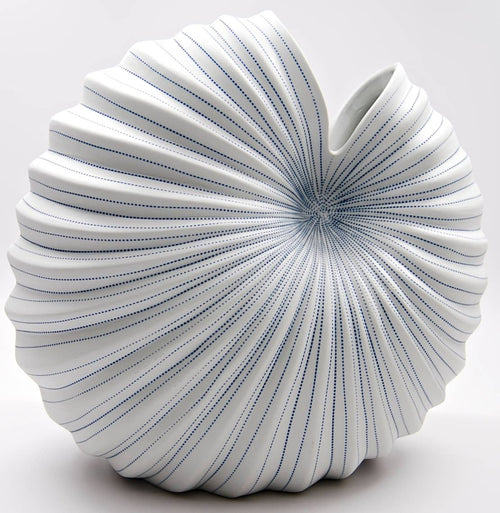 1278W26 Palm L-Handcrafted Porcelain Vase