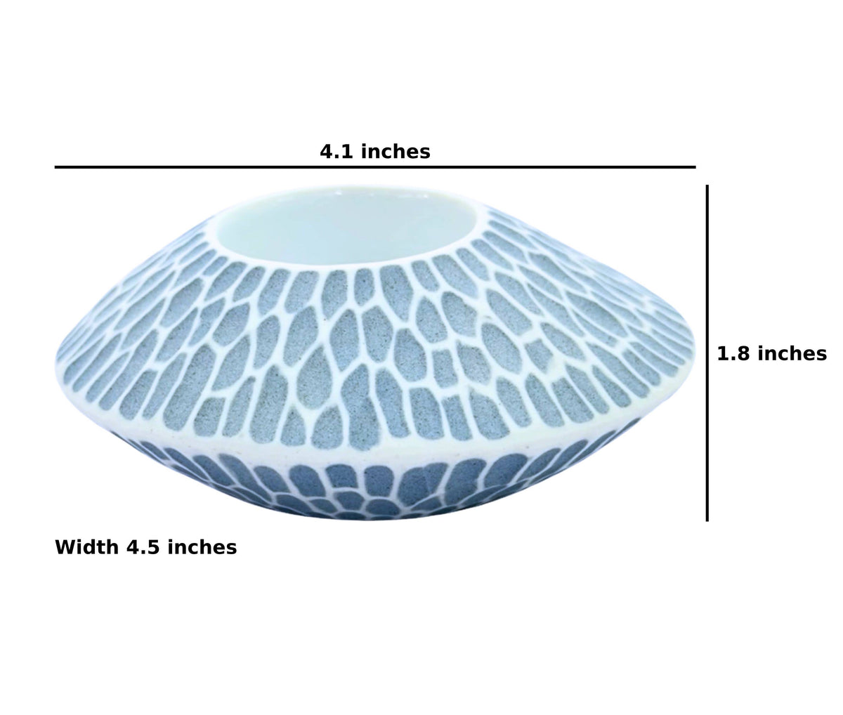 C500BLUESN5 SEA SHELL TEA LIGHT CANDLE HOLDER - BLUESN5