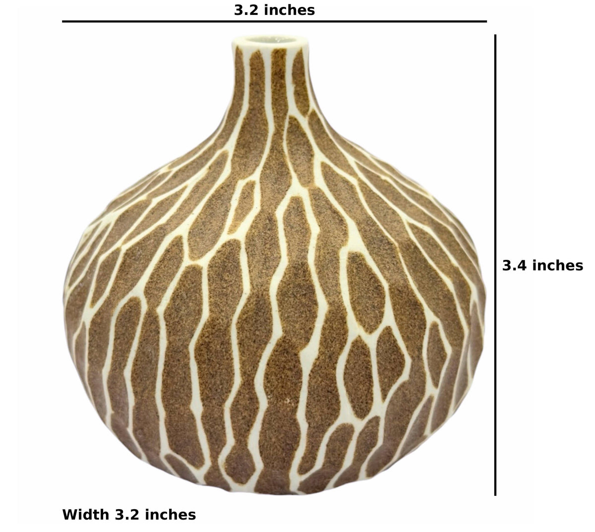 524SN5BR CONGO TINY L-Handcrafted Porcelain Bud Vase