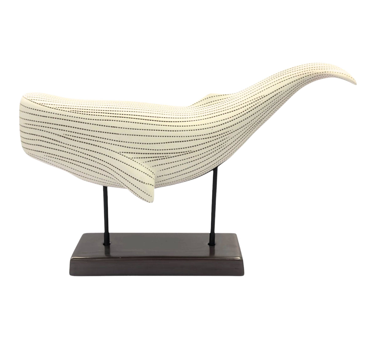 D547W23 WHALE ON STAND Porcelain Ceramic Sculpture Ornament