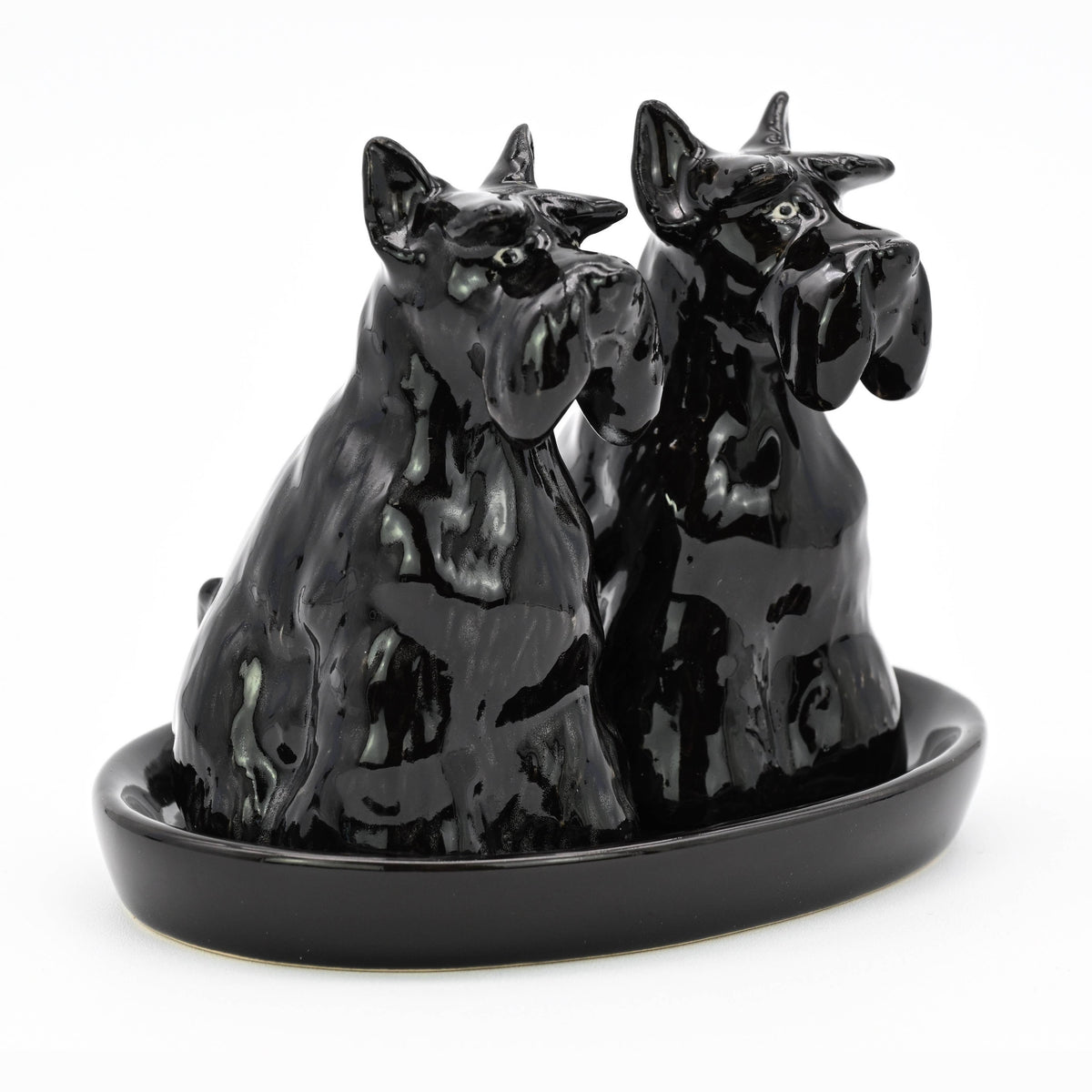 SP980-2 SALT AND PEPPER SHAKER Black Scottish terrier