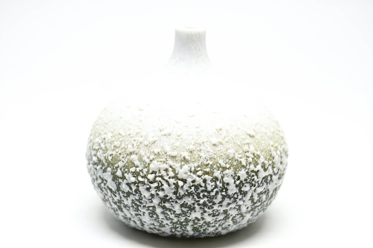 192SF9GREEN CONGO TINY S-Handcrafted Porcelain Bud Vase