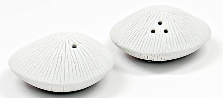 SP072WH1 Sea Shell Handcrafted Porcelain Salt and Pepper Shaker Set