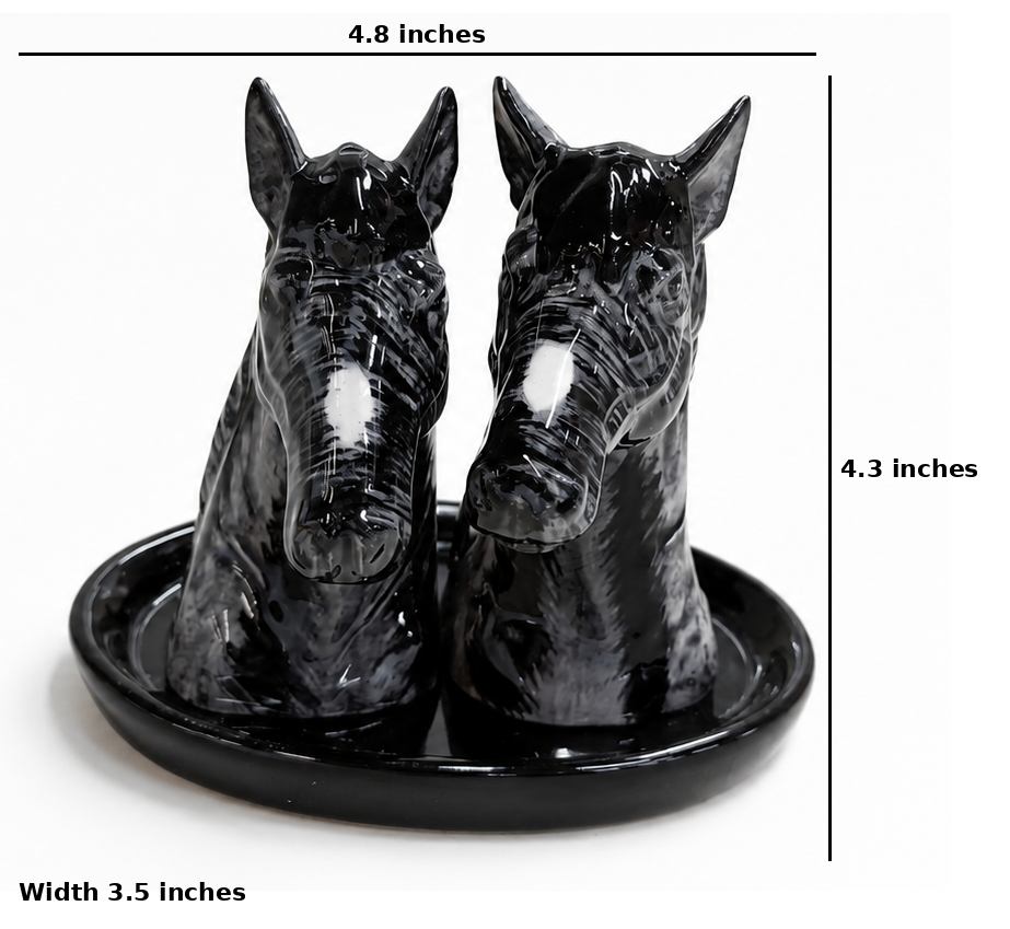 SP9120-5 SALT AND PEPPER SHAKER Head Horse(black)