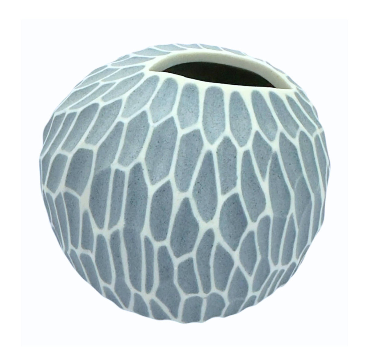 157BLUESN5 PEBBLE L-Handcrafted Porcelain Bud Vase