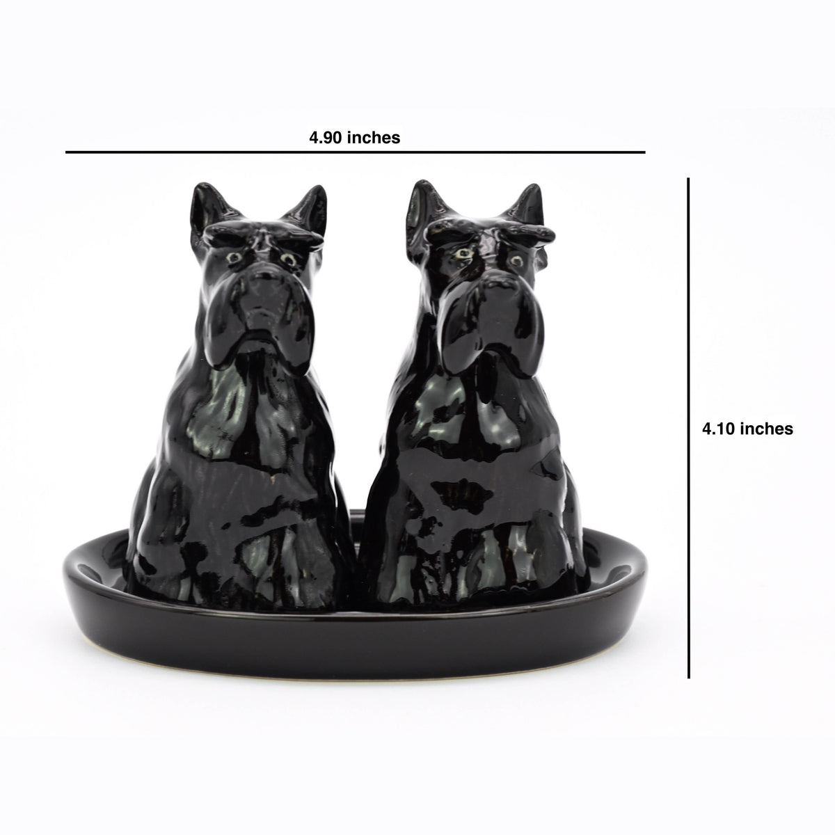 SP980-2 SALT AND PEPPER SHAKER Black Scottish terrier