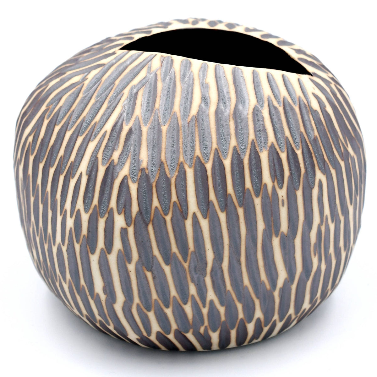 157W18 PEBBLE L-Handcrafted Porcelain Bud Vase