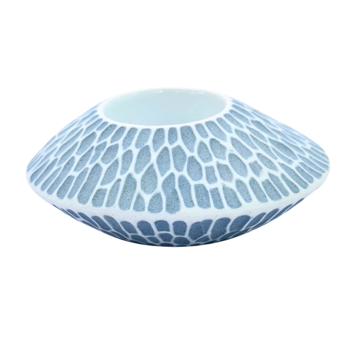 C500BLUESN5 SEA SHELL TEA LIGHT CANDLE HOLDER - BLUESN5
