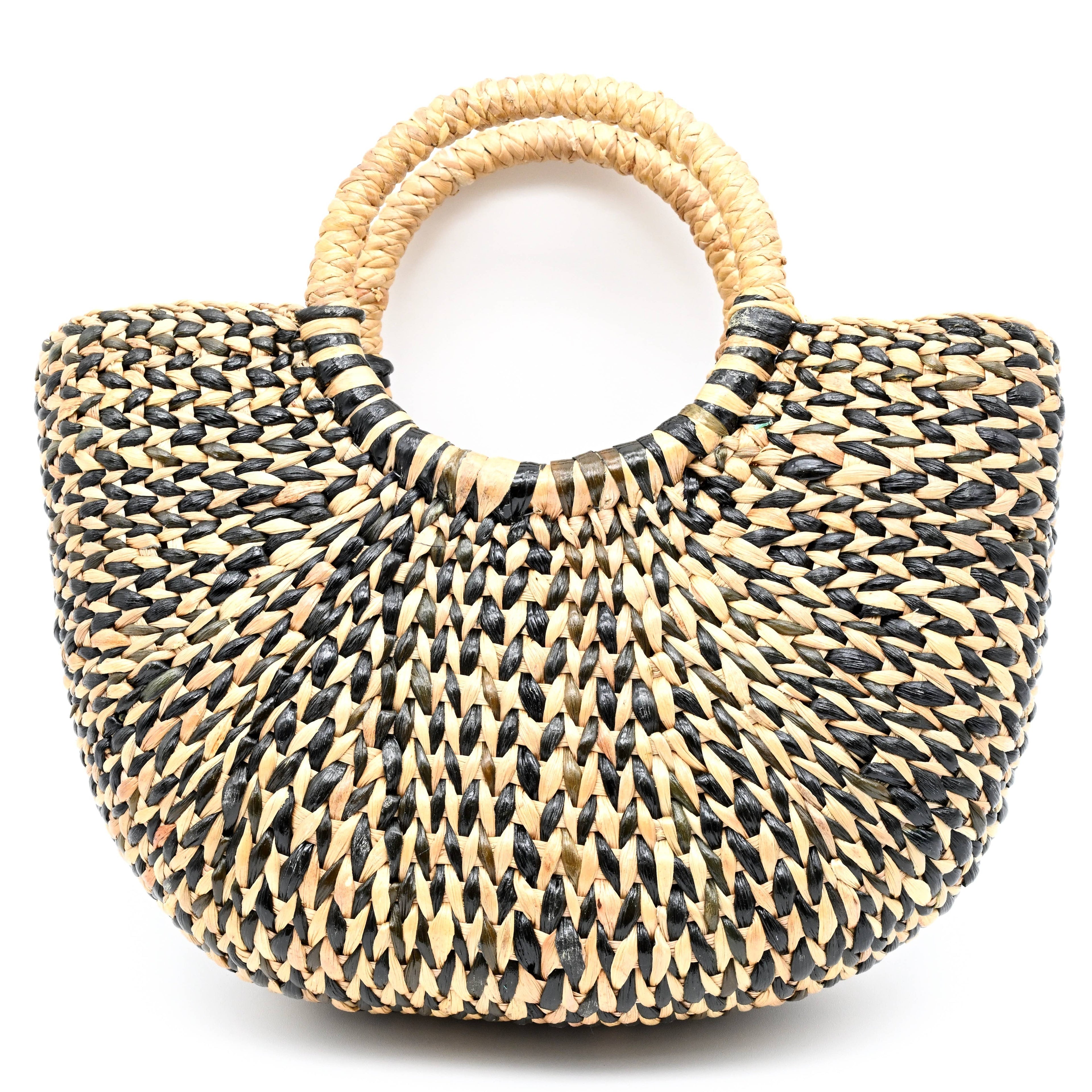 LIN2S2 Tote bag/Handbag-Small-Natural and black