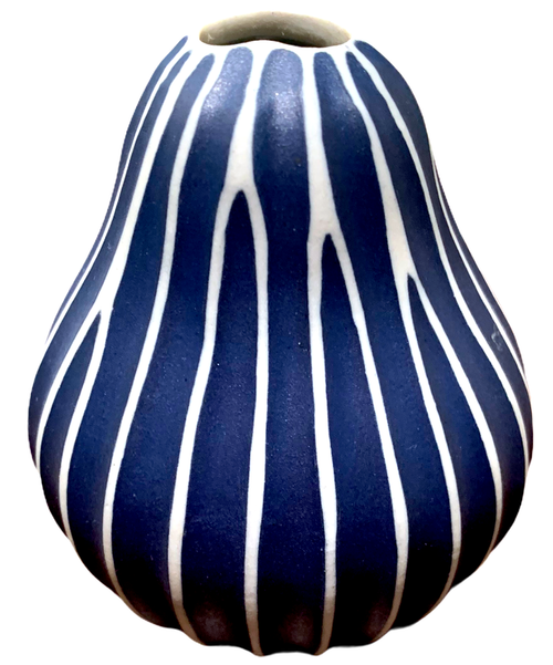 1398BL6 GUGU PEAR S-Handcrafted Porcelain Bud Vase