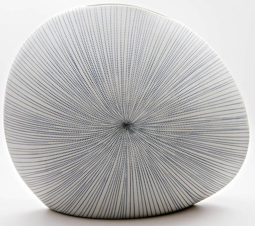 1011W26 DIVA ROUND S-Handcrafted Porcelain Vase