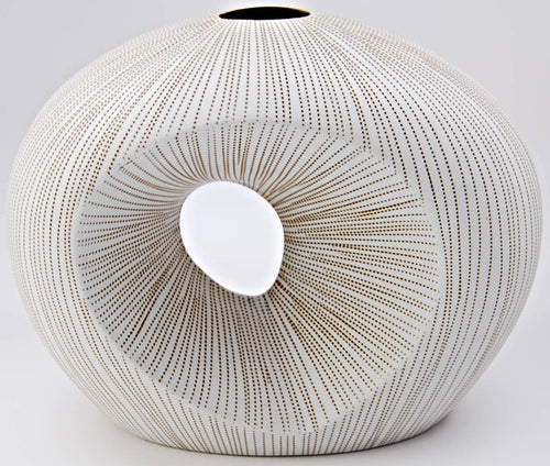 1274W23 ARTURA SHORT-Handcrafted Porcelain Vase